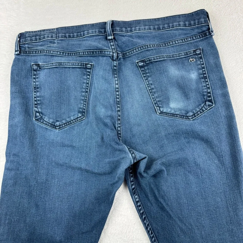 Rag‎ & Bone Fit 1 Extra Slim Jeans Mens 38 Blue Bayview Button Fly Made in USA